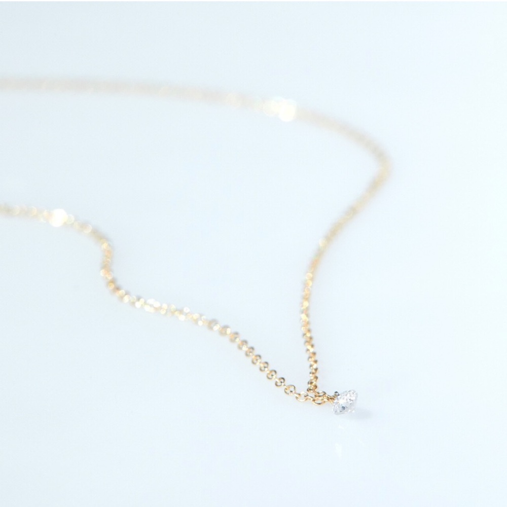 FLASH SALE TODAY ONLY — Catbird Diamond Pinprick Necklace in Yellow Gold - Picture 4 of 9